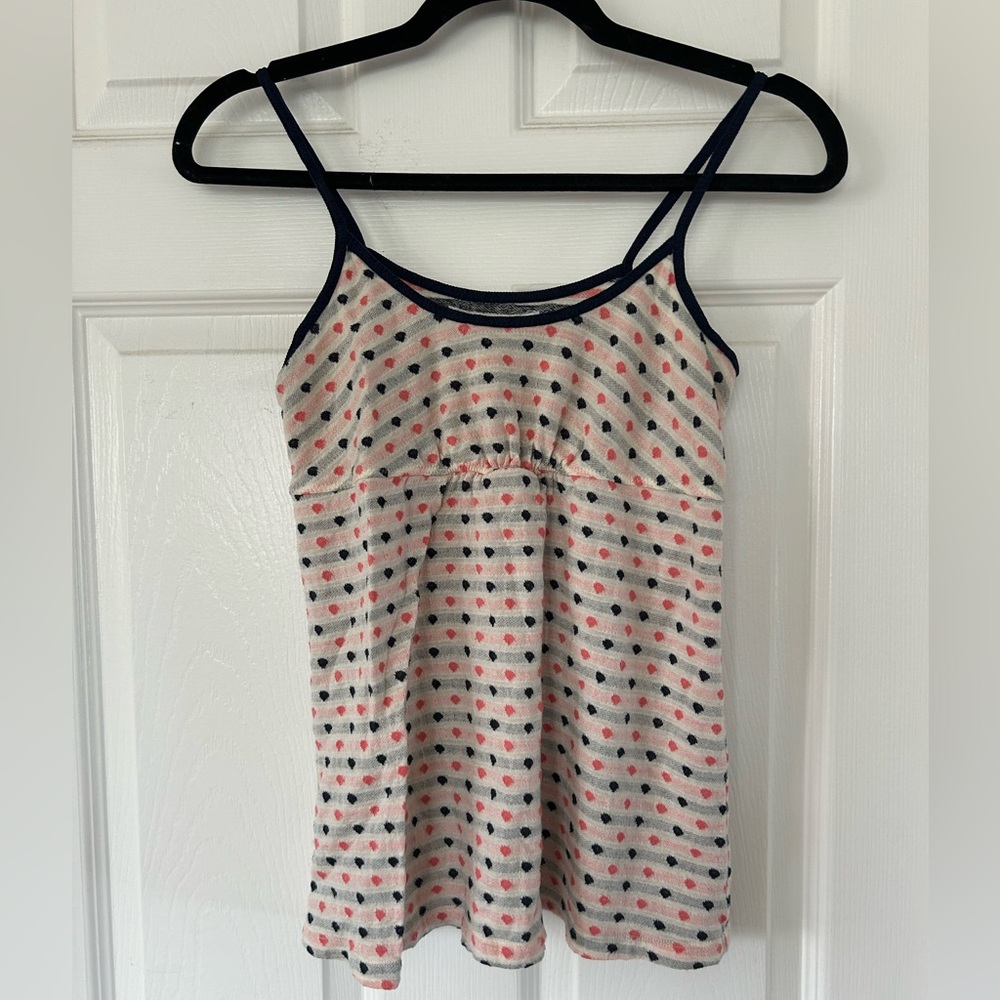 Terrycloth Polka Dot and Stipped Tank Top